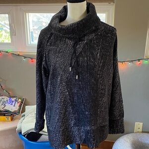 Women's Black Sweater with Cowl Neck